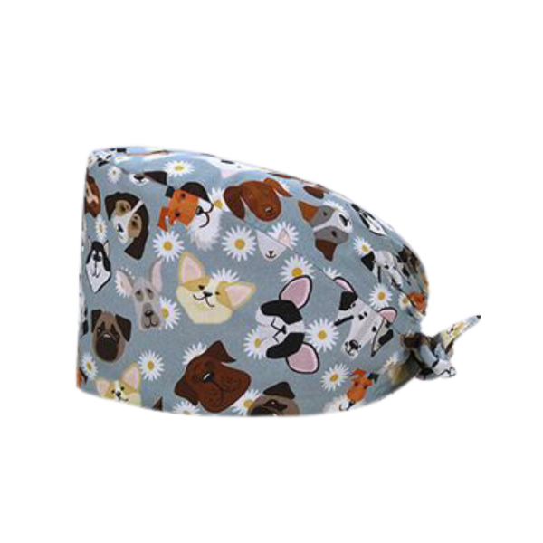 Gorra médica "Perros sobre fondo gris" (209-22192) Gorra médica "Perros sobre fondo gris" (209-22192)