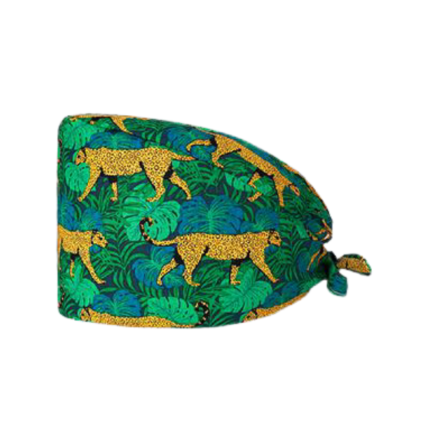 Medical cap "Leopards and jungle" (209-22217)