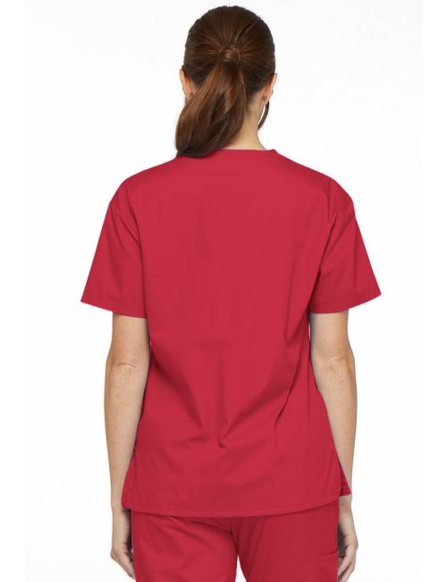 Blusa médica de cuello en V para mujeres, Dickies, 2 bolsillos, Colección "EDS Signature" (86706)