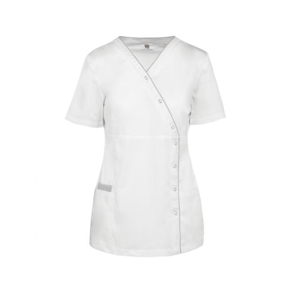 Blusa de mujer de polialgodón, con botones a presión (WK506)