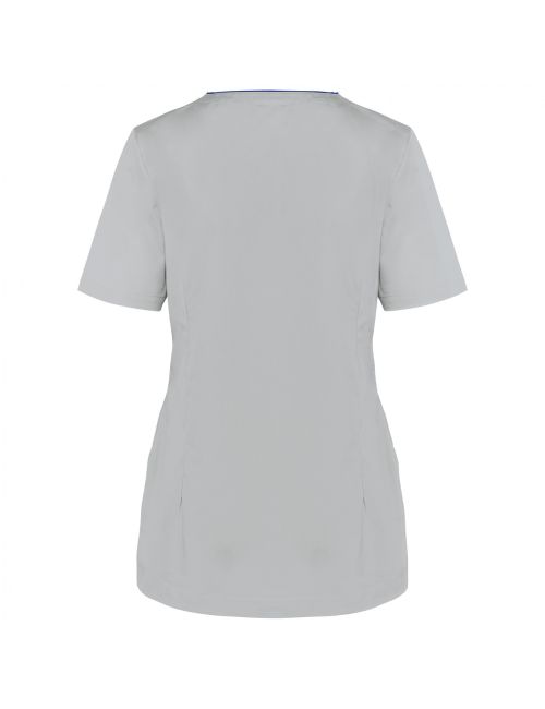 Blouse polycoton femme, avec boutons pressions (WK506)