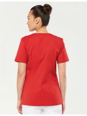 Blusa de mujer de polialgodón, con botones a presión (WK506)