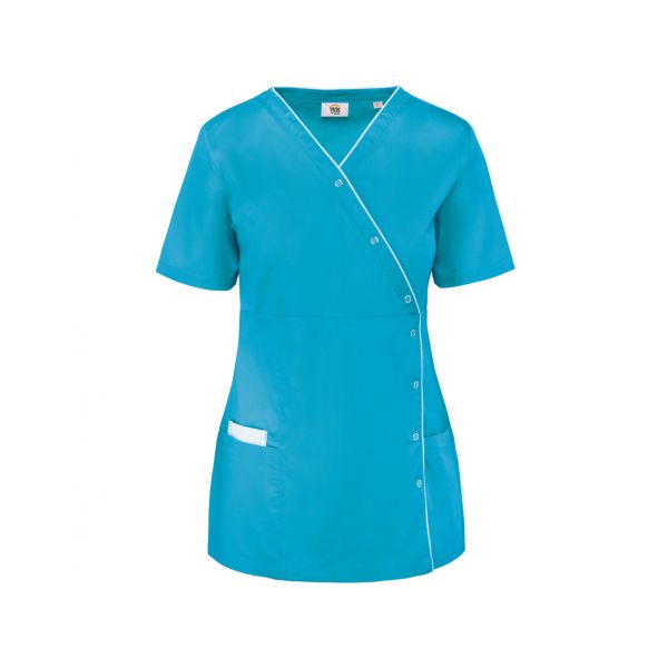 women's medical blouse with press studs (WK506)