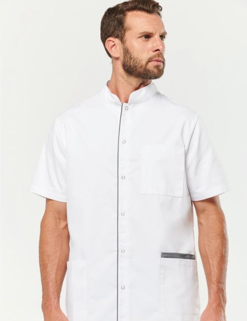 men's medical blouse with press studs (WK505)