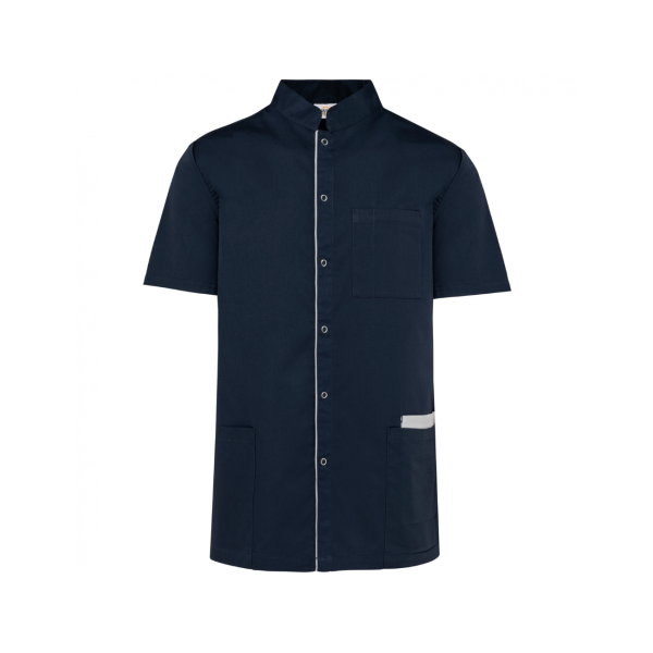 Blusa de hombre de polialgodón, con botones a presión (WK505)