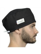 Calot médical long "Noir" 100% coton CHRYSVAL (211-286)