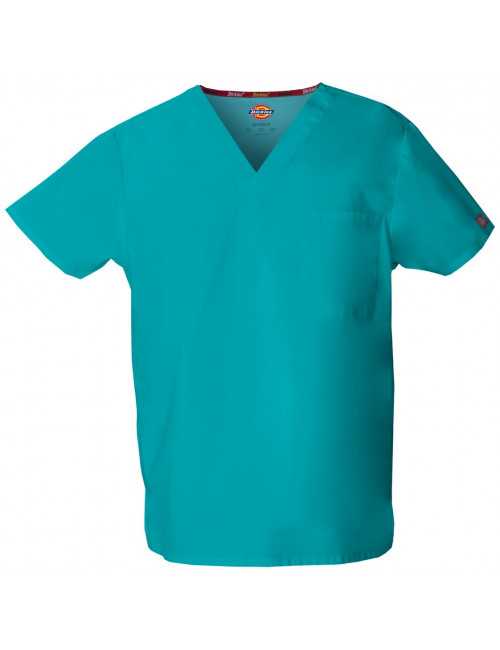 Blouse médicale Homme, Dickies, poche cœur, Collection "EDS signature" (83706), couleur teal blue, vue produit
