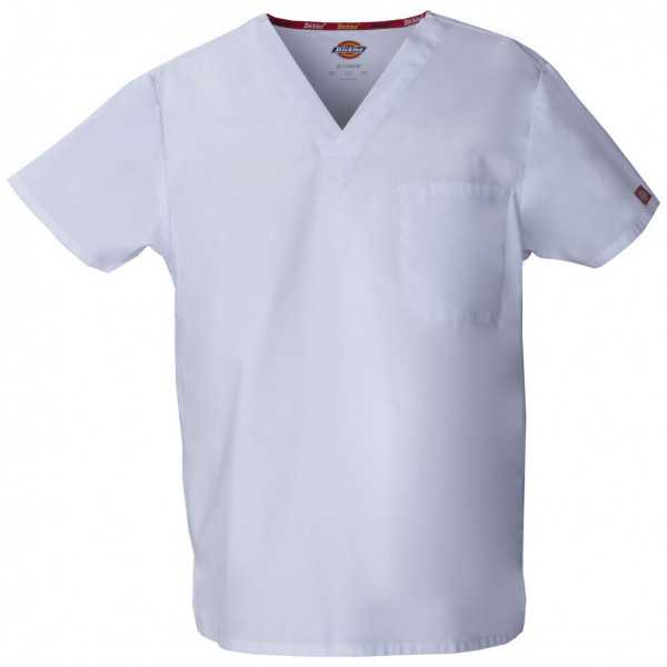 Blouse médicale Homme, Dickies, poche cœur, Collection "EDS signature" (83706), couleur blanc, vue produit