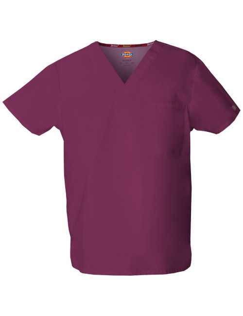Blouse médicale Homme, Dickies, poche cœur, Collection "EDS signature" (83706), couleur bordeaux, vue produit