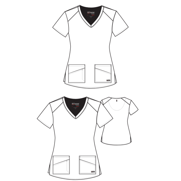 Blouse médicale femme, Grey's Anatomy "Stretch" 2 poches (GRST011) Blouse médicale femme, Grey's Anatomy "Stretch" 2 poches (GRST011)