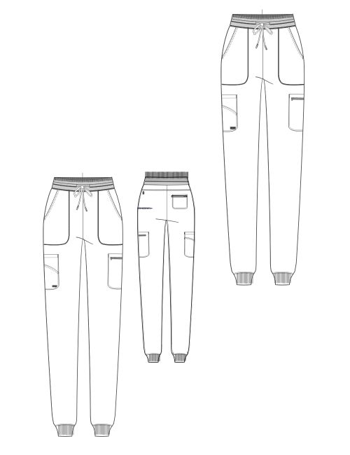 Pantalones médicos de mujer, Grey's Anatomy "Stretch" 5 bolsillos (GRSP527)