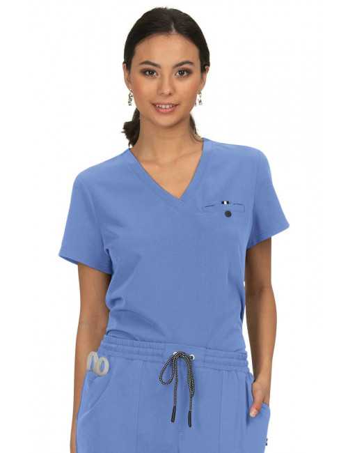 Blouse médicale Femme Koi "Ready to Work", collection Koi Next Gen (1010) bleu ciel face
