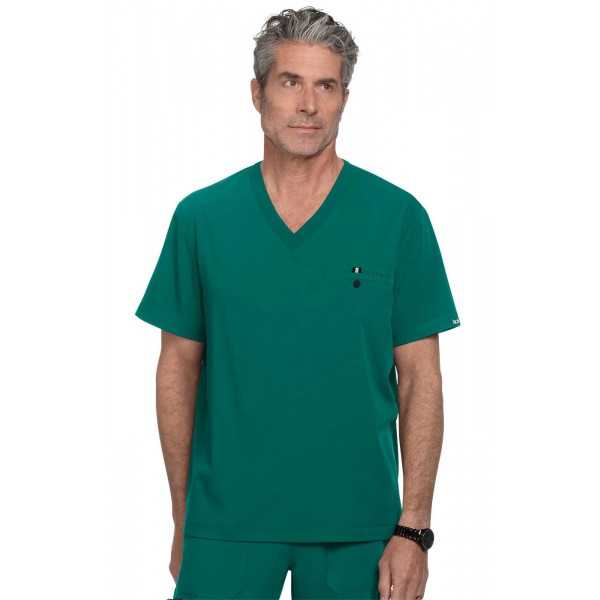 Blouse médicale Homme Koi "On call", collection Koi Next Gen (671) vert chirurgien face