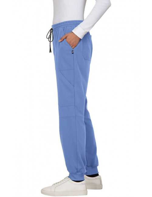 Pantalon médical Femme Koi "Good Vibe", collection Koi Next Gen (740) bleu ciel face