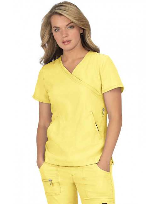 Blouse médicale Femme Koi "Philosophy", collection Koi Lite (316-) jaune face
