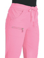 Pantalon médical Femme Koi "Peace", collection "Koi Lite" (721-) rose détail
