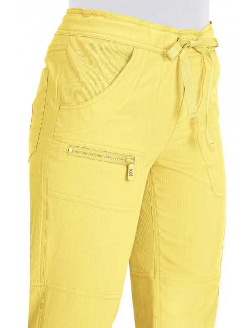Pantalon médical Femme Koi "Peace", collection Koi Lite (721) jaune zoom
