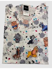 Bata médica original de mujer "Mickey y Minnie", colección Tooniforms Disney (TF747)