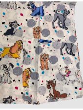 Blouse médicale originale Femme "Chats et chiens", Collection Tooniforms Disney (TF738))
