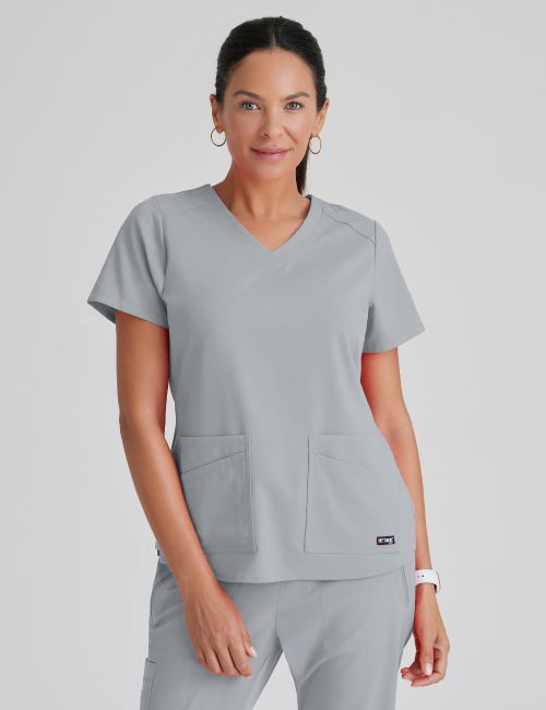 Blusa médica de mujer, "Grey's Anatomy Stretch" 2 bolsas (GRST011)
