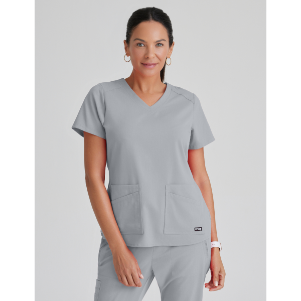 Women's medical blouse, "Grey's Anatomy Stretch" 2 pockets (GRST011)