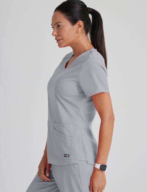 Blusa médica de mujer, "Grey's Anatomy Stretch" 2 bolsas (GRST011)