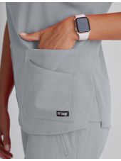 Women's medical blouse, "Grey's Anatomy Stretch" 2 pockets (GRST011)