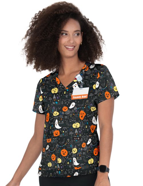 Blouse médicale originale Femme "Halloween", 2 poches (384PR-HUN)