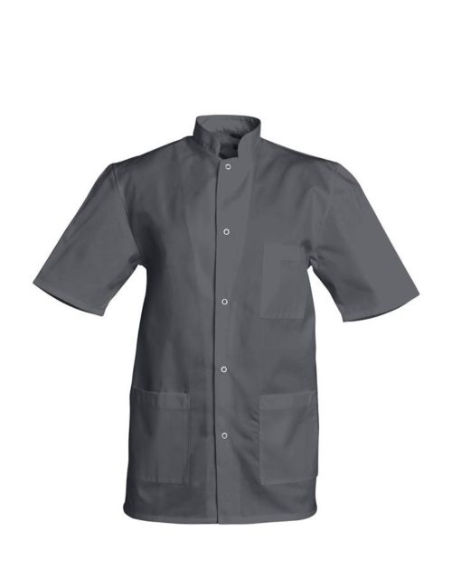 Bata médica de hombre de manga corta blanca de poliéster/algodón Denis, SNV (DENCP00000)