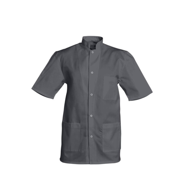 Bata médica de hombre de manga corta blanca de poliéster/algodón Denis, SNV (DENCP00000)