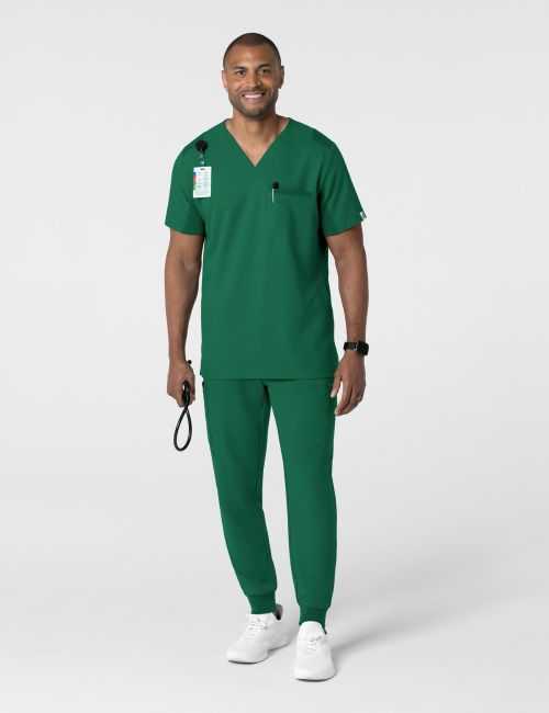 Water-repellent men's medical coat, Wonderwink "Thrive" (6622)