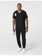 Water-repellent men's medical coat, Wonderwink "Thrive" (6622)