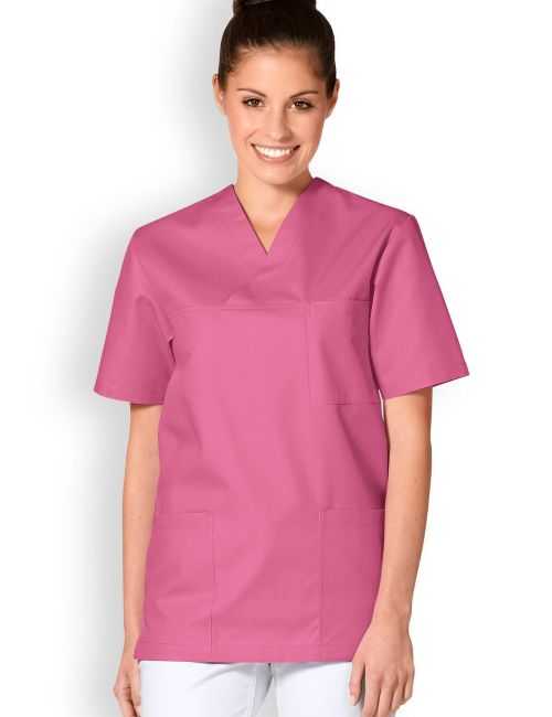 Blusa médica de cuello en V para mujeres, Dickies, 2 bolsillos, Colección "EDS Signature" (86706)
