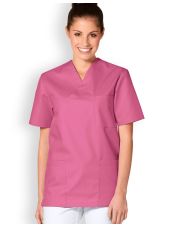 Blusa médica de cuello en V para mujeres, Dickies, 2 bolsillos, Colección "EDS Signature" (86706)