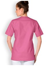 Blusa médica de cuello en V para mujeres, Dickies, 2 bolsillos, Colección "EDS Signature" (86706)