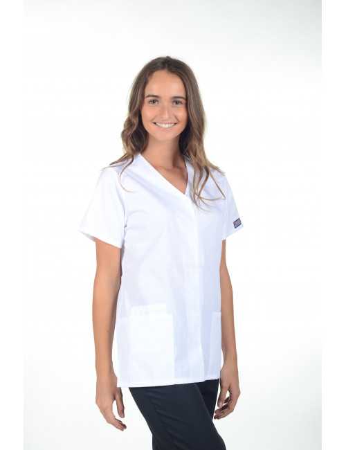 Blouse médicale Femme boutons pression, Cherokee Workwear Originals (4770), couleur blanc vue droite