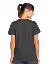 Blouse médicale Femme boutons pression, Cherokee Workwear Originals (4770), couleur gris anthracite vue dos