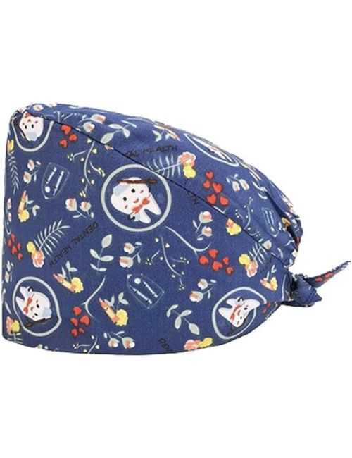 Medical cap "Teeth on blue caribbean background" (209-22213)