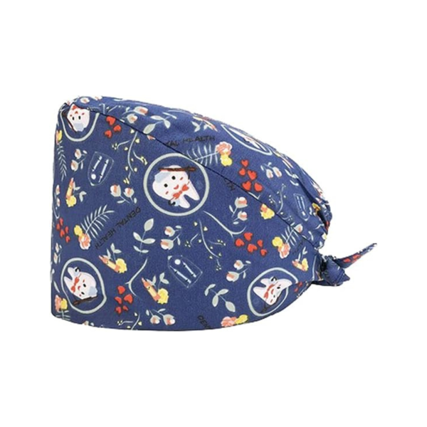 Medical cap "Teeth on blue caribbean background" (209-22213)