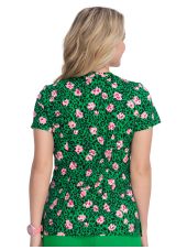 Bata de doctora de mujer estampada "Navidad perros y gatos", Colección Koi (B120PR-HJP)