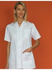 Bata de trabajo Mujer blanca Cuello en V Viviane, SNV (VIVMCP0000)