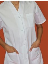 Bata de trabajo Mujer blanca Cuello en V Viviane, SNV (VIVMCP0000)