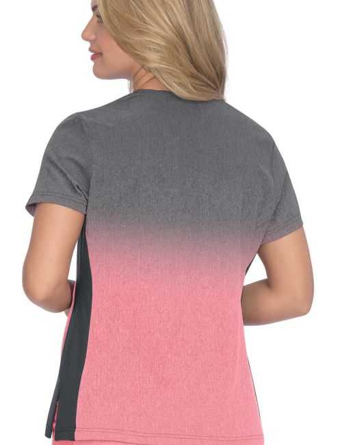Blouse médicale originale Femme "Dégradé rose", 2 poches Koi (1031PR-C140)