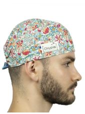 Short medical cap "Romance" 100% cotton CHRYSVAL (211-372)