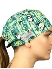 Gorro médico corto "Panda bambú" 100% algodón CHRYSVAL (211-487)