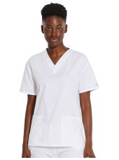 Women's V-Neck Medical Blouse, Dickies, 2 pockets, "EDS Signature" Collection (86706)
