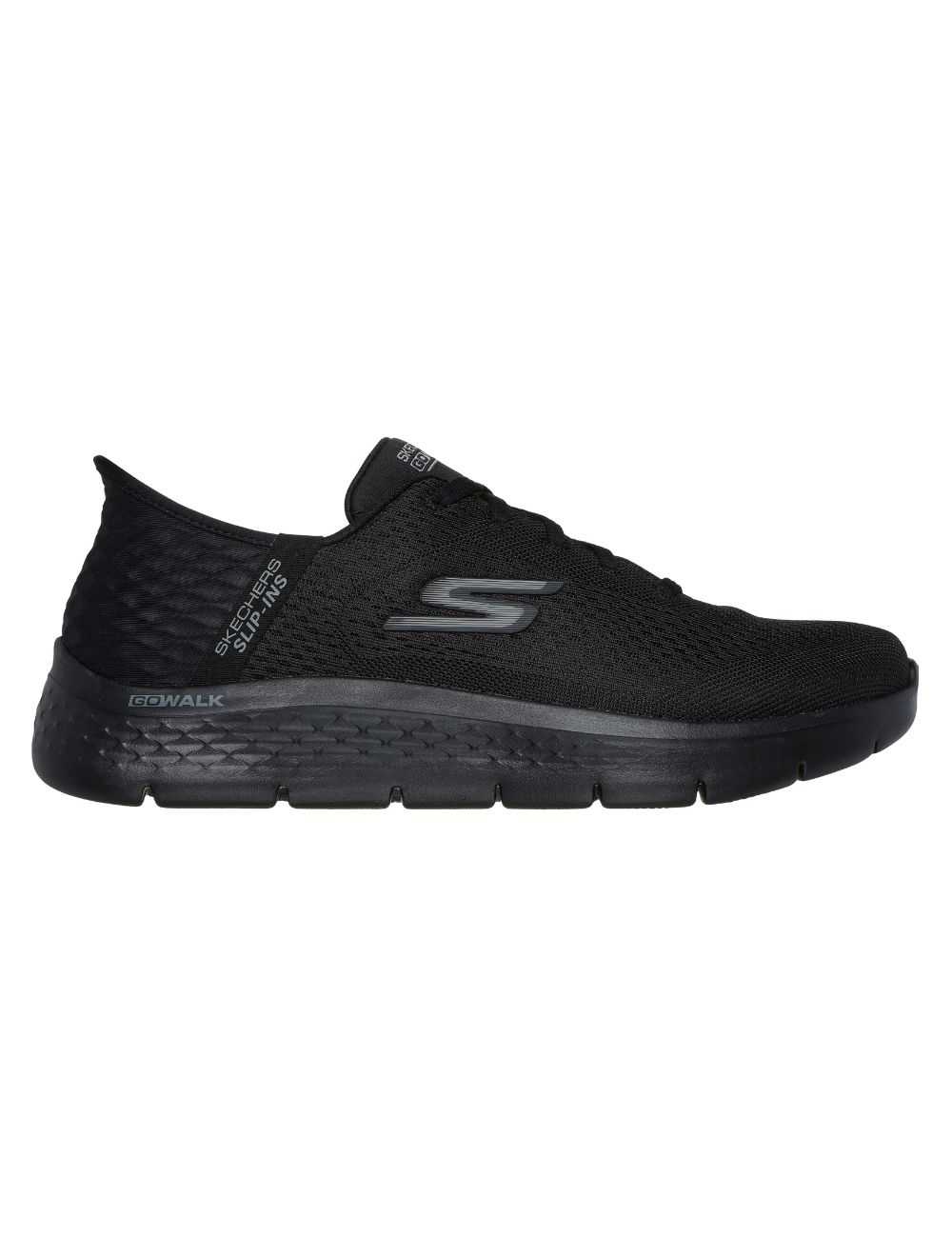 skechers black slip on memory foam