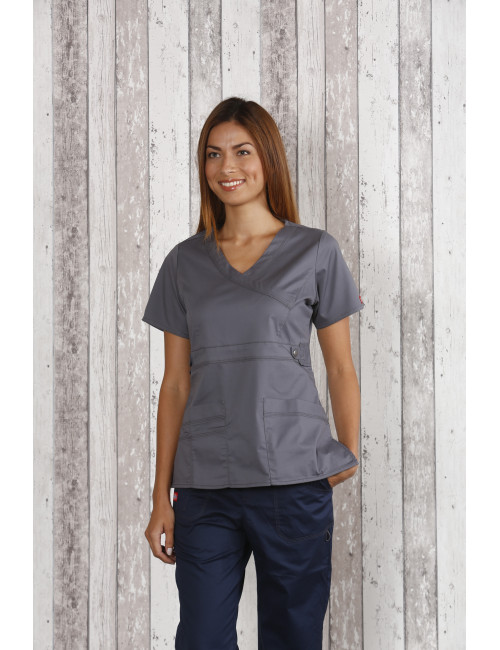 Blouse femme Cache coeur Dickies, collection Gen Flex