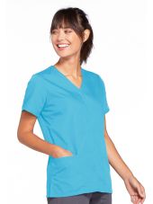 Blusa médica de mujer con botones de presión, Cherokee Workwear Originals (4770)