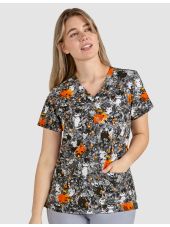 Bata médica original para mujer "Gatos de Navidad", (1122PRA-FFV)